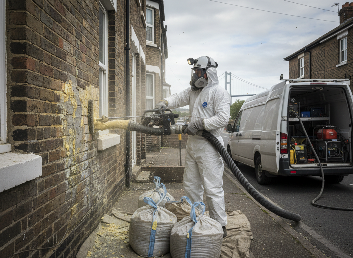 Cavity Wall Spray Foam Removal in Hull, Yorkshire